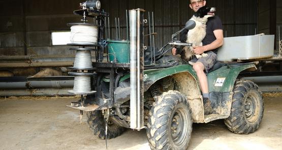 Jean-Luc Douine utilise le Clotur'Xpress pour ses brebis en pâturage tournant.