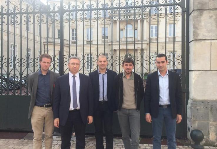 La délégation régionale FRSEA/JA avant la rencontre avec le conseiller agricole du Premier Ministre.