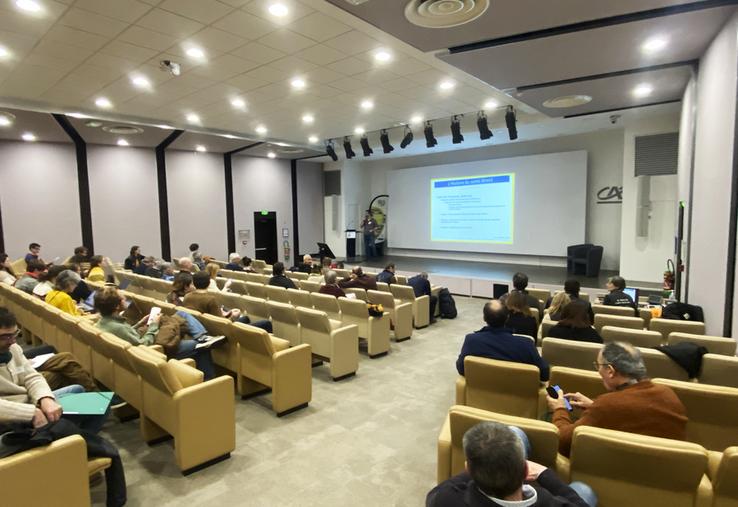Le 9 février, à Blois. Des techniciens et des agriculteurs sont intervenus lors de la journée thématique sur les grandes cultures face au changement climatique organisée par Bio Centre. 