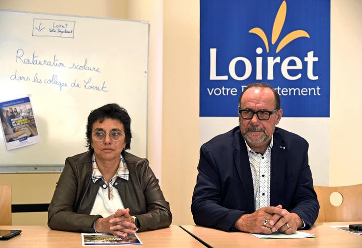 Mardi 10 octobre, à Artenay. Florence Galzin et Marc Gaudet étaient au collège Jean-Moulin pour parler de la restauration dans les collèges. 