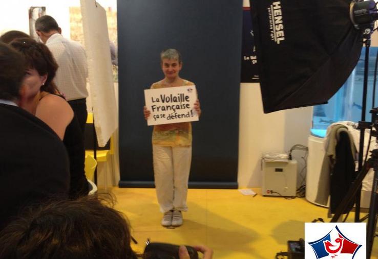 Au space à Rennes, les acteurs de la filière sont invités à se mobiliser pour défendre la Volaille Française.