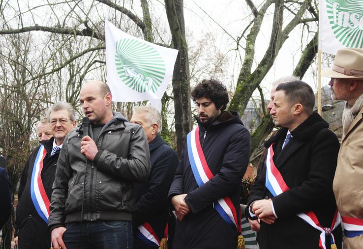 Vincent Verschuere à la manifestation du 21 décembre dernier, à Beauvais (Oise).
