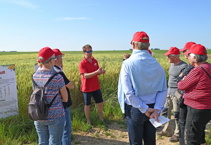 Vendredi 7 juin, à Beauce-la-Romaine. Baptiste Menon, céréalier, a ouvert son exploitation, en partenariat avec Panzani, à l'occasion des Journées nationales de l'agriculture.