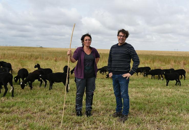 Une fois son diplôme obtenu en juin 2023, Isabelle Gravrand s'est installée à Tavers, près de chez Frédéric Gond (sur cette photo) et Quentin Vergracht.