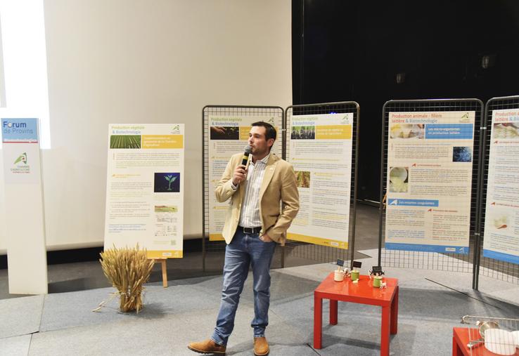 Provins, lundi 4 novembre. Clément Torpier représentait le secteur agricole alors que la chambre d'Agriculture est partenaire de ce forum.