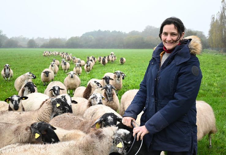 Sophie Roumier élève 160 brebis de race rava à Soings-en-Sologne. Installée depuis 2014 avec son mari, elle a développé cet élevage en 2016. 