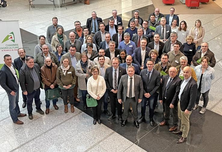 La nouvelle chambre d'Agriculture de région Île-de-France élue en 2025. La session d'installation de la nouvelle mandature s'est tenue vendredi 14 février à Paris. Damien Greffin a été élu président.