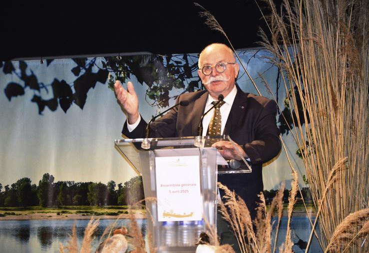 Alain Machenin, président de la Fédération des chasseurs du Loiret lors de l'assemblée générale de la FDC 45. 