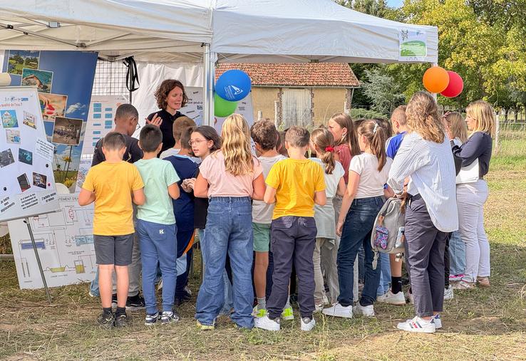 Vendredi 12 septembre, à Bonneval. La première journée de l'opération Cultivons l'eau était réservée aux élèves des écoles du territoire.