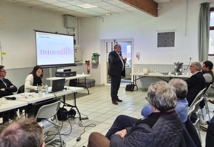 Rampillon, lundi 12 janvier. Les contrats Cristal Union pour la prochaine campagne à Nangis ont fait l'objet de nombreuses questions. 