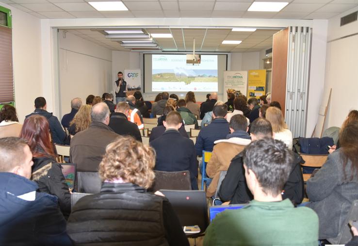 Jeudi 22 janvier, à Thiverval-Grignon (Yvelines). Près de 80 acteurs de la filière méthanisation ont participé à la journée technique organisée par Prométha.
