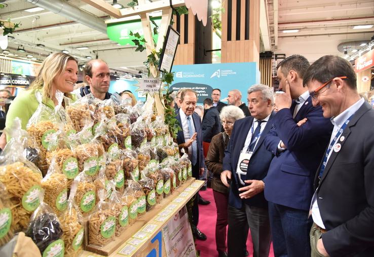 Xavier Vandevoorde et son épouse Caroline de Ferm'Meaux pâtes proposaient leur gamme de pâtes durant trois jours.