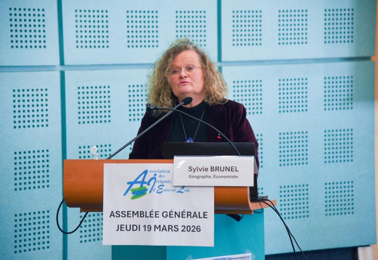 Jeudi 19 mars, à Chartres. L'assemblée générale de l'AIEL a permis à Sylvie Brunel de remonter le moral de tous les agriculteurs.
