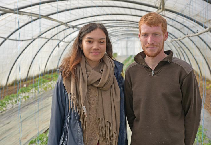 Gabriel Callard, installé depuis janvier 2025, a repris l’exploitation où il était salarié depuis 2018. Fannie Sertier l’a rejoint à l’automne, pour construire avec lui un projet en vente directe, sur les marchés et à la ferme.