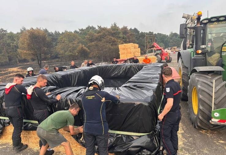 Les agriculteurs ont construit des piscines au cœur de la forêt pour permettre le ravitaillement des hélicoptères bombardiers d'eau.