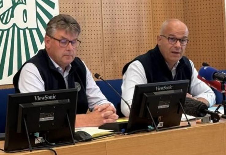 Le 2 septembre, à Paris. Arnaud Rousseau et Hervé Lapie ont tenu une conférence de presse de rentrée. 