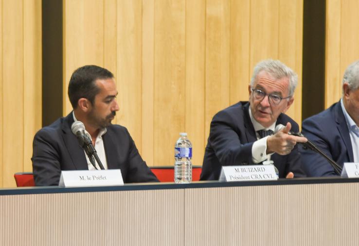 Vendredi 25 septembre, à Orléans (Loiret). Le président de la Région, François Bonneau, a annoncé une aide exceptionnelle de 4,5 millions d'euros lors de la session de la chambre régionale d'Agriculture.