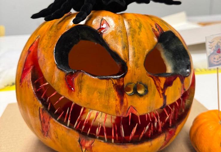 Citrouille sculptée pour Halloween.