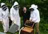 Mardi 9 avril, à Blois. Christophe Degruelle, président d'Agglopolys, et le Syndicat des apiculteurs de Loir-et-Cher ont officiellement lancé la nouvelle campagne de lutte contre le frelon asiatique.