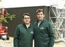 Matthieu Bourgueil et Vianney Baule, deux des gérants de l'entreprise Nemrod, se trouvent sur place pour superviser la fin des travaux de l'usine de La Ferté-Saint-Aubin.