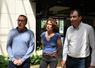 Mercredi 30 avril, à Blois. De gauche à droite : Édouard Legras, nouvellement élu président de la chambre d'Agriculture de Loir-et-Cher (Coordination rurale), Élise Guellier (Confédération paysanne), et Arnaud Bessé, premier vice-président (FNSEA).