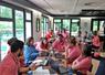 Mardi 3 juin, à Auch (Gers). Quelques heures avant l'ouverture du congrès, la délégation de Centre-Val de Loire s'est concertée sur les amendements à défendre dans le cadre du rapport d'orientation. 