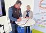 Jeudi 4 septembre, à Outarville (Loiret). La nouvelle présidente de la MSA BCL, Nathalie Néron, et le président de Solaal CVL, Sébastien Prouteau, ont signé une convention.