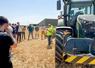 Vendredi 24 juillet, à Bisseau. Une vingtaine d'agriculteurs assiste à la démonstration du tracteur autonome préparé par Latitude GPS.