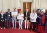Melun, samedi 3 octobre. Les lauréats du concours entourés de Colette Mélot, le maire de Melun Kadir Mebarek, le président du jury Pierre Brisson, le parrain de la manifestation Eddy Creuzet et des représentants de la Confrérie du brie de Melun. 
