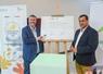 Vendredi 18 septembre, à Chartres. Les présidents du Département, Christophe Le Dorven (à g.), et de la chambre d'Agriculture, Yohann Serreau, ont signé leur convention de partenariat.