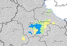 En gris, zone vulnérable maintenue classée. En vert, zone maintenue non classée. En jaune, nouvellement classée partiellement. En bleu, sortie du classement.