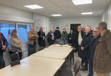 Vendredi 23 janvier, à Vendôme (Loir-et-Cher). L'abattoir marque le coup à l'occasion de la finalisation des travaux réalisés pour l'équipe administrative et l'équipe de l'abattage.