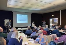 Le Mée-sur-Seine, mercredi 21 janvier. La présidente des anciens exploitants, Monique Berthelot, a accueilli les intervenants. 