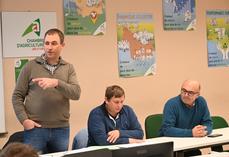 A la suite du conseil d'administration de la FNSEA 41, lundi 9 février, Bertrand Menon, membre de la FNSEA 41 (à dr.) a présenté la Fop dont il est élu avant que Benjamin Lammert, président de la fédération intervienne en visio-conférence. 