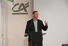 Le président de la FNSEA 41, Olivier Hardouin, a introduit et animé les débats tout au long de l'assemblée générale.