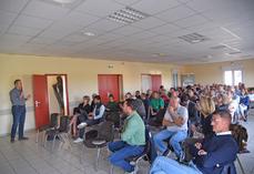 La Chapelle-Saint-Sulpice, jeudi 17 septembre. « La FDSEA 77 est un syndicat réactif du terrain au national », a rappelé le secrétaire général, Pascal Verrièle.