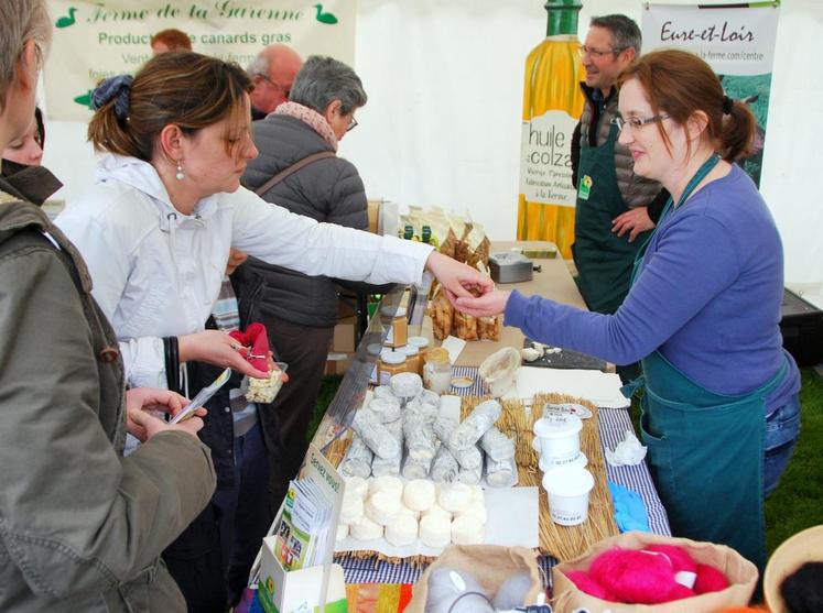 Les producteurs de la marque Terres d’Eure-et-Loir, à l’image de Laure Poirier, n’ont pas fait le déplacement pour rien...