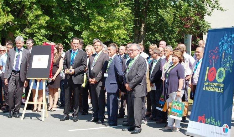 Méréville (Essonne), le 5 juin. Le site Bayer a fêté ses cent ans en présence d’élus locaux et de clients.