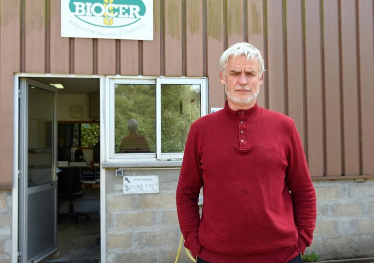 Le 14 septembre, au Plessis-Grohan (Eure). Éric Béliard a pris la tête de la coopérative Biocer depuis un an.