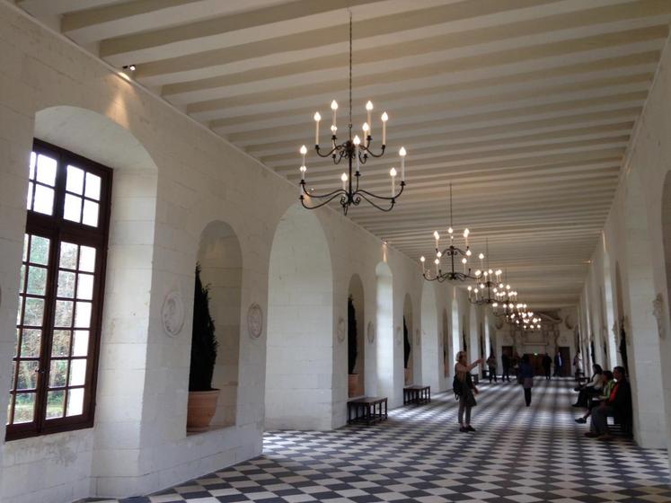 Cette galerie du château de Chenonceau accueillait soixante-dix lits.