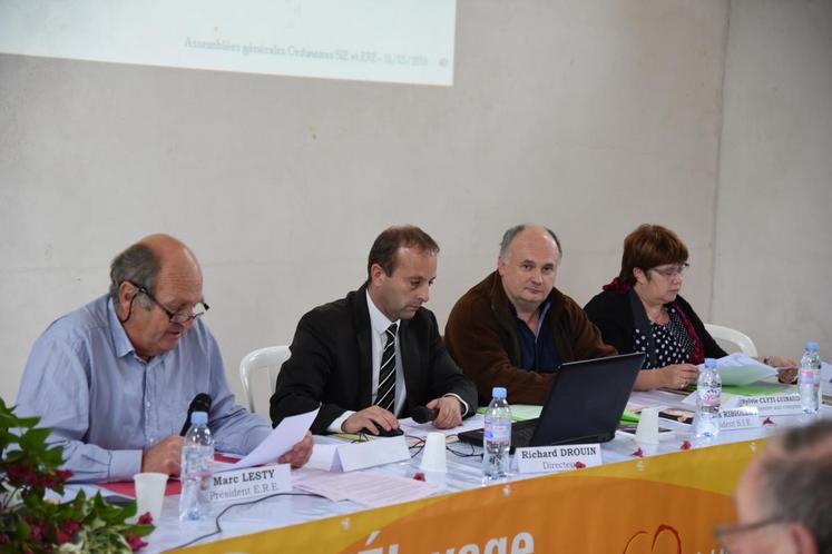 Ozouer-le-Voulgis, mardi 31 mai. Marc Lesty a rappelé la situation difficile traversée par les éleveurs.