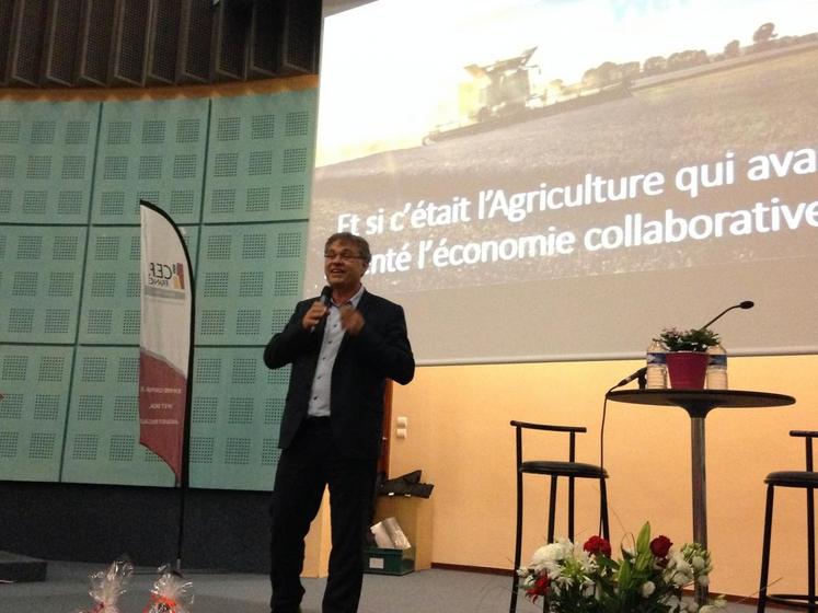 Chartres, le 2 juin. Jean-Paul Hebrard a présenté le site de partage de matériel agricole We farm up.