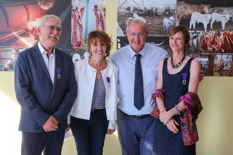 De gauche à droite : Gérard Mazzochi, Patricia Darjo, Maurice Leroy et Gwenaëlle Lepage. 
Photo : © Nicolas Derré. 