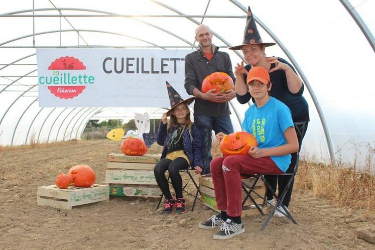 A Echarcon (Essonne), le 16 octobre. La cueillette d’Echarcon, tenue par Rodolphe Fouquet, a proposé tout le week-end une animation autour d’un légume de saison, le potiron. Les enfants pouvaient creuser chacun le leur et le décorer tandis que les parents pouvaient déguster soupes et jus de potiron et courge. 