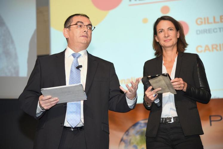 Le 6 janvier, à Paris. La réunion d’information du groupe Sénalia a été l’occasion pour son directeur général, Gilles Kindelberger (à g.), de présenter les excellents chiffres de l’export de céréales.