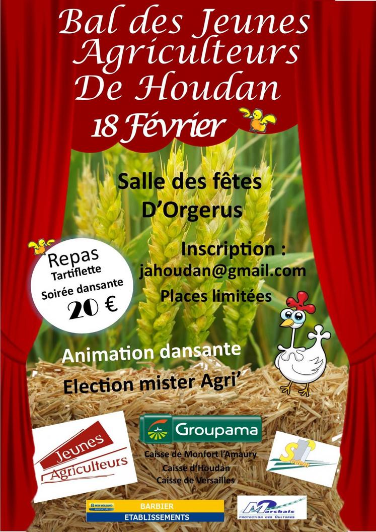 Les Jeunes agriculteurs du canton de Houdan (Yvelines) organise un bal le 18 février. 