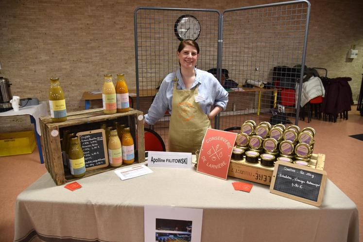 Après le salon de l’agriculture le 1er mars, Apolinne Filitowski présentait ses produits lors de la Journée des droits des femmes.