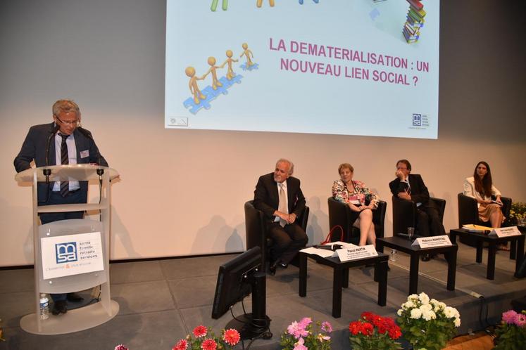 Paris, mercredi 14 juin. Le président de la MSA Ile-de-France, Olivier Hue, fait le point sur les chantiers 2017.
