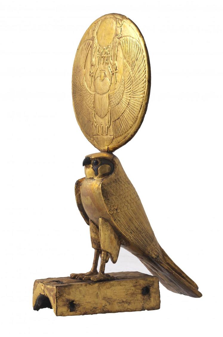 Figurine d’Horus sous les traits d’un faucon solaire - © Laboratoriorosso, Viterbo/Italy