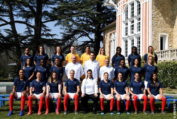 L’équipe de France féminine, le 2 avril à Clairefontaine.
